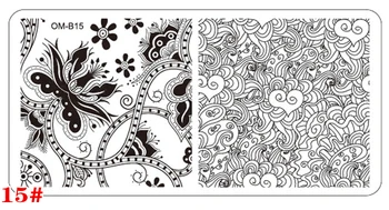 10pcs Novo 6X12cm Pravokotne Nohtov Tiskarske Plošče Cvet Čipke Design Nail Art poljski Žig Predlogo Manikura Orodja