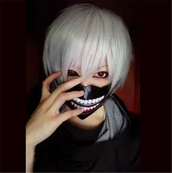 1PCS Anime/Film Tokyo Ghoul Kaneki Ken Cosplay Lasulje Halloween Party Fazi Lase Visoke Kakovosti Srebrna Bela