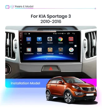 2 Din avtoradio Android 9.0 Multimedijski Predvajalnik za Kia Sportage 2011 2012 2013 2 Din autoradior z Vzvratno Kamero