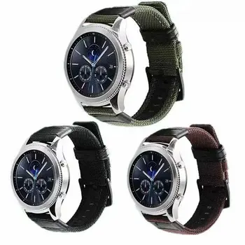 20 mm 22 mm Jeep Watchband za Samsung Prestavi Šport S2 S3, Galaxy Watch Aktivno 42/46mm Platno Najlon Trak za Huami Huawei Watch2 GT