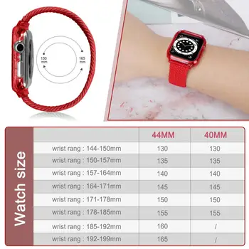 2020 Pleteni Solo Zanke Najlon tkanine Traku Za Apple Watch band 44 mm 40 mm Elastično Zapestnico za iWatch Serije 6 SE 5 4