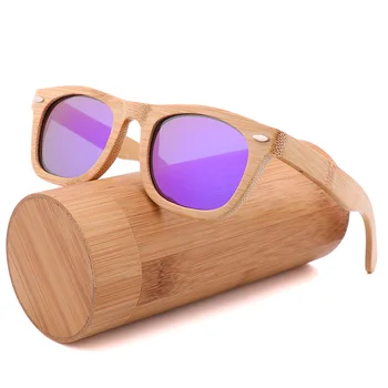 2020 Retro Ročno Bambus, Les, sončna Očala Kvadratnih Ženske Polarizirajočega UV400 Moške Polarizirana Vožnjo sončna Očala Za Moške in Ženske