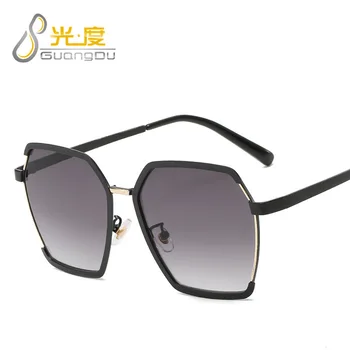 2020 retro slog, sončna očala sončna očala trendy poligonske cut osebno kovinska sončna očala letnik oculos gafas de sol mujer