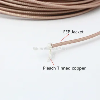 30 M 98.4 ft RG316 Rjave Žice kabel RF koaksialni Kabel, 50 Ohm za Priključek Oklopljenega Kabla DIY