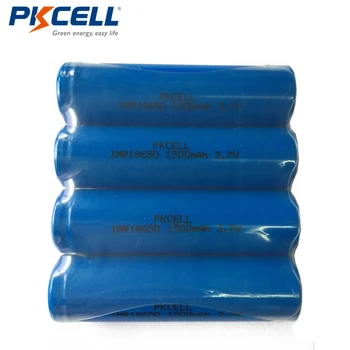 4PCS PKCELL IMR 18650 Baterijo 3,7 V 1500mAh Polnilne Li-ion Baterije Baterije Bateria Baterias Za LED Svetilka