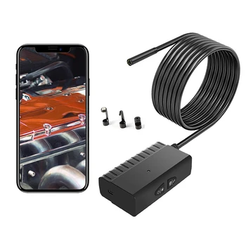 5.0 MP WiFi Endoskop HD-Pregledovalna Kamera Brezžična Kača Fotoaparat z Semi-Rigid Kabel 6 LED Borescope za Android in iOS Smart
