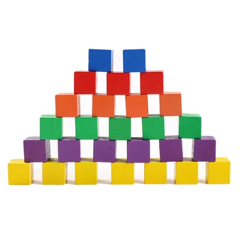 50pcs DIY Lesene Igrače Puzzle 2 cm Montessori Lesenih gradnikov Zgodnjega Učenja Izobraževalne Igrače Za Otroka, Darila