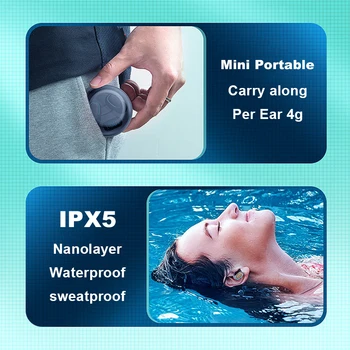 A10 Brezžične Bluetooth Slušalke Touch Kontrole Wirless Čepkov Z Mikrofonom Vodotesne Slušalke Slušalke Za NASPROTNEGA XiaoMi