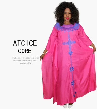 Afriške obleke za ženske mehkega materiala vezenje design obleko LA082