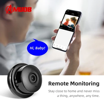 AMUDB 1080P Brezžična Mini WiFi Kamera Home Security Kamera IP CCTV Nadzor IR Nočno opazovanje Gibanja Zazna Baby Monitor P2P
