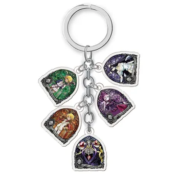 Anime Vrhovni Keychain Akril Key Ring Ustvarjalne Ženska Moški Sleutelhanger Girls Srčkan Nakit obesek za ključe