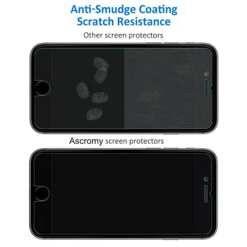 Ascromy 10PCS / Veliko Za Apple iPhone 8 7 6 6S 5S 5 SE XR XS 5C X 10 Zaščitnik Zaslon Kaljeno Steklo Varstvo Film verre trempe