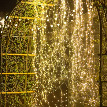 BEIAIDI 2MX10Drop 200LED Zavese Ledenica Baker LED Niz Vila Lučka Trte Veje Bakrene Žice Božično drevo Poročne Pravljice Svetlobe