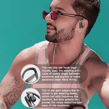 Bluetooth Glasbo, Slušalke, Brezžične Slušalke Športne Slušalke Mini Gaming Slušalke Stereo Zvok, V Ušesu Nepremočljiva Moč Zaslon