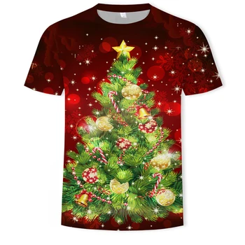 Božič moška t-shirt 3d print mode božični Večer pustni kostum stranka oblačila T-shirt za moške, ženske prevelik majica s kratkimi rokavi