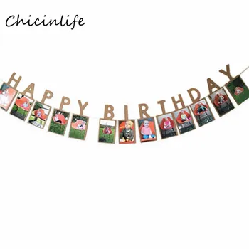 Chicinlife Happy Birthday Foto Okvir Banner Rojstni Dekoracijo Diy Foto Bunting Banner Rojstni Dan Dekoracijo