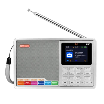 D2 2.4 palčni Budilka LCD Zaslon, Radio, Digitalni Prenosni Multi Band na Baterijski Pogon Vstavite Kartico Bluetooth Barvni Zaslon FM DAB