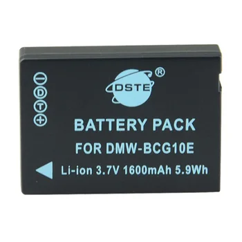 DSTE 2pcs DMW-BCG10E Baterijo Fotoaparata + Potovanja in Avto Polnilec za Panasonic ZS1 ZS3 ZS5 ZS7 ZS8 ZS10