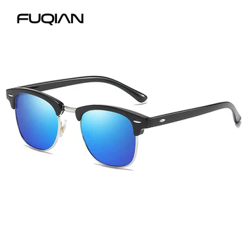 FUQIAN Klasičnih Polarizirana sončna Očala Moških Retro Kvadratnih Zakovice sončna Očala Ženske Moški Vožnje Očala UV400