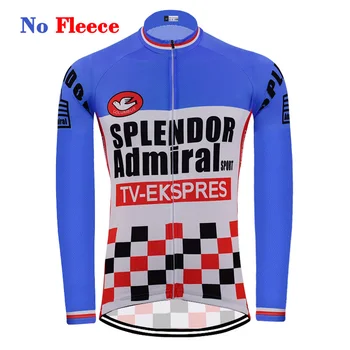 Hot men ' s pro team modra Zimski Flis & št Runo long sleeve kolesarjenje jersey gorske dirke kolesarjenje oblačila maillot ciclismo