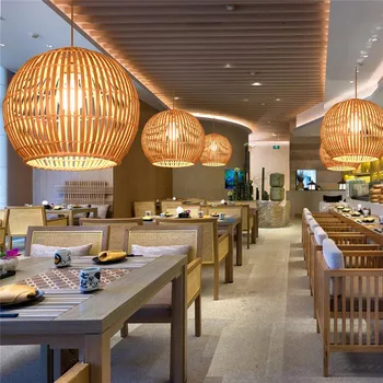Japonski bambusa Obesek Luči svetu obesek svetilke luč, luč za kuhinjo, jedilnico restavracija, trgovina 110v 220v