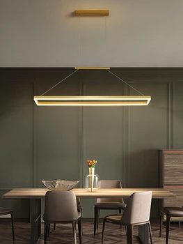 Jedilnica lestenec, Nordijska luksuzni minimalističen sodobno minimalistično urad trak svetlobe recepciji bar jedilnico LED svetilke