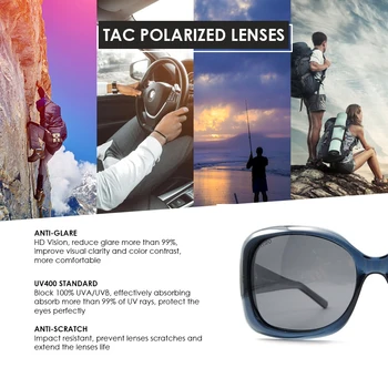 KALEIDO blagovno Znamko Design Polarizirana sončna Očala Ženske 2020 UV400 Visoke Kakovosti CP Plastični Okvir TAC Objektiv Anti-Odsevni Odraslih Očala