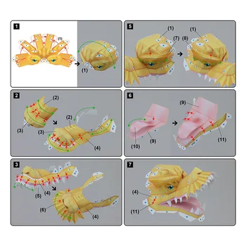 Kitajski Zmaj Loong Zlaganje, Rezanje Mini Luštna 3D Papir Model Papercraft Fantasy Živali Slika DIY Otroci Odraslih Obrti Igrače QD-113