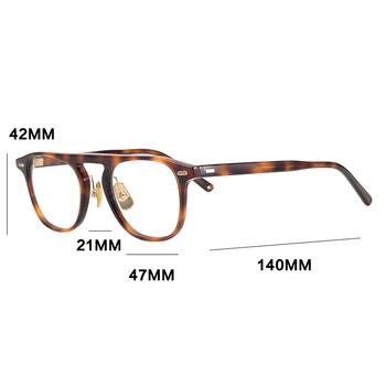 Luksuzni Moški Letnik Pilotni Acetat Očal Okvir Recept Oblikovalec Očala Ženske Korejski Kratkovidnost Optični Okvir Očal