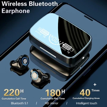 Mini Slušalka TWS Slušalke Brezžične Bluetooth 5.1 Slušalke 9D Surround Slušalke Power LED Zaslon Slušalke