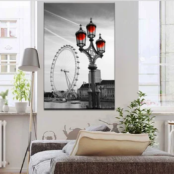 Moderno Mesto Je Eifflov Stolp V Parizu Platno Slikarstvo Poster Tiskanje Quadros Stenskih slikah, Dnevna Soba Doma Dekor Cuadros