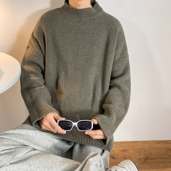 Moški pulover 2020 jeseni in pozimi nov slog lep svoboden split puloverju pulover mladi modni trend oblačila
