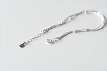 Novi modeli Večplastne Kroglice 925 Sterling Silver Zapestnice & Bangles Modno Zapestnico Za Ženske funt-srebrni-nakit