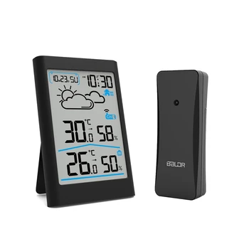 Pametne Brezžične Vremenske Postaje Veliki LCD Digitalni V/Zunanji Termometer, Higrometer Oddaljeni Senzor Alarm Ura, Vremenska Napoved