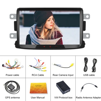 Podofo 2din avtoradio Android 8.1 Avto Multimedijski Predvajalnik, GPS, Bluetooth, WIFI Mirrorlink Avtomobilski Stereo sistem Za Renault delovna halja/Logan/Dokker