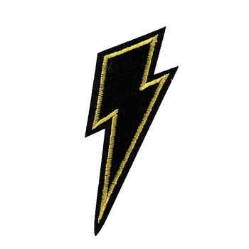 Strela simbol električni zap ikono flash stavke železa na aplicirano obliž za krpo
