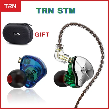 TRN STM V90 in-ear Slušalke Z Mikrofonom 1BA+1DD Stereo Bas Monitor HI-fi Slušalke Igralec Nepremočljiva Športne Slušalke Zamenljiva Kabelska