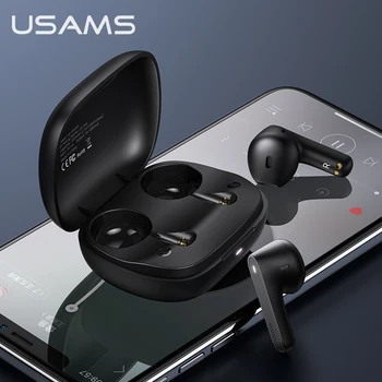 USAMS TWS Res Brezžične Slušalke Za iPhone 12 11 Bluetooth 5.0 Slušalke Smart Touch Kontrole Čepkov Hrupa Preklic Slušalke