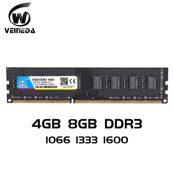 VEINEDA 2gb 4gb 8gb ram DDR3 pomnilnika ddr3 8 гб ddr 3 1333 Za Namizni združljiv 1066 1600 PC DIMM Pomnilnik PC3-10600R 12800R