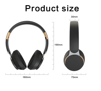 Visoko-kakovostni Razred T7 Brezžične Slušalke Bluetooth 5.0 Zložljive Slušalke Stereo Hrupa Slušalke Z Mikrofon Gumb za nadzor slušalke