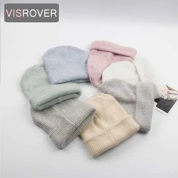 VISROVER 7 colorways nove Jesensko zimske barva pravi volne beanies za žensko kašmir unisex Tople pletene klobuk wholesales