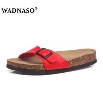 WADNASO Plus Velikost 35-45 Poletje Plute Copate Sandali 2019 Novih Moških Priložnostne Plaži Dvojno Sponke Natisnjeni Zdrsne na Strani Čevlja Ravno
