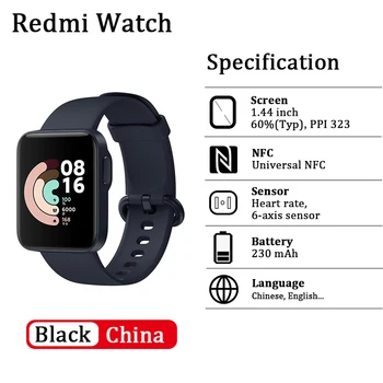Xiaomi Redmi Pametno Gledati Manšeta NFC Srčnega utripa Tracker 1,4-palčni Budilka 5ATM Nepremočljiva Mi Gledati Lite CN Različica