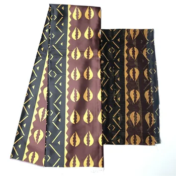 Zadnje afriške vosek vzorec satena svilena tkanina za obleko ustvarjalne Digital print vosek satena svilena tkanina 4+2 metrov/veliko YL101601