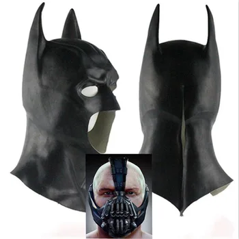 Zgornji Razred Latex Bane Maske Batman Film Masko Cosplay Rekviziti Dark Knight iz Lateksa Masko za Halloween Party Cosplay