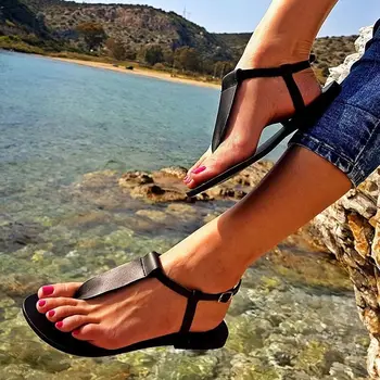 ženske čevlje 2019 gladiator sandali ženske bohemia udobno t-trak ženski plaži flip flops čevelj soulier femme modni sandali