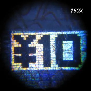 Žep Lupo Ročne Nakit, Steklo Loupe s Svetilko Povečevalno Steklo 160x - 200x Osvetljena Povečava Oko Mikroskop